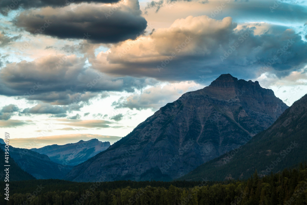dramatic summer  landscape photo taken in Glacier national Park in Montana.