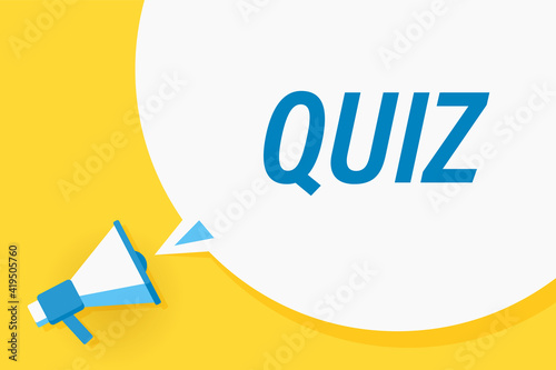 Flat megaphone with speech bubble and phrase