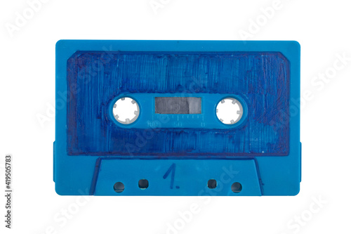 Scribbeld blue audio Tape