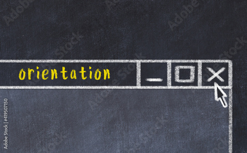 Photos Chalk drawig of browser window with inscription orientation