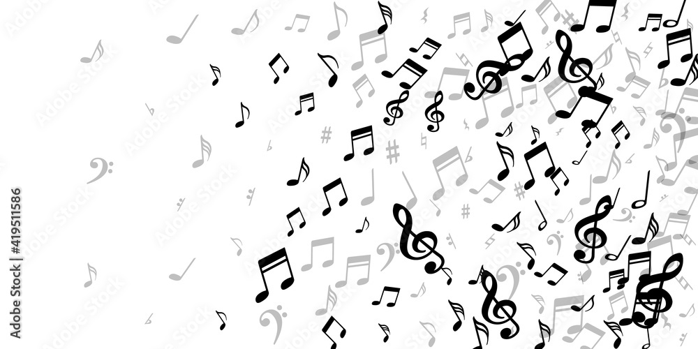 Musical note icons vector wallpaper. Melody Musical note icons vector wallpaper. Melody