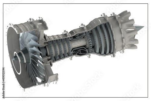3D design of a turbine.