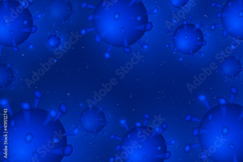 COVID background design with bacteria cells for Novel Coronavirus (2019-nCoV)