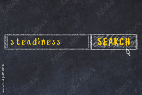 Fotografi Chalk sketch of browser window with search form and inscription steadiness