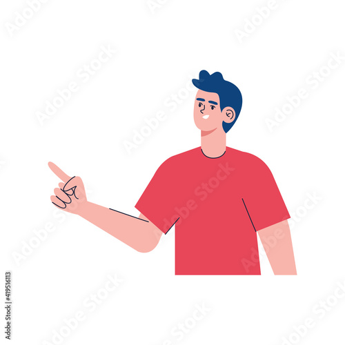 young man avatar isolated icon