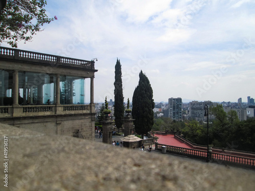 terrace of the castle of chapultepec contemplating the view
