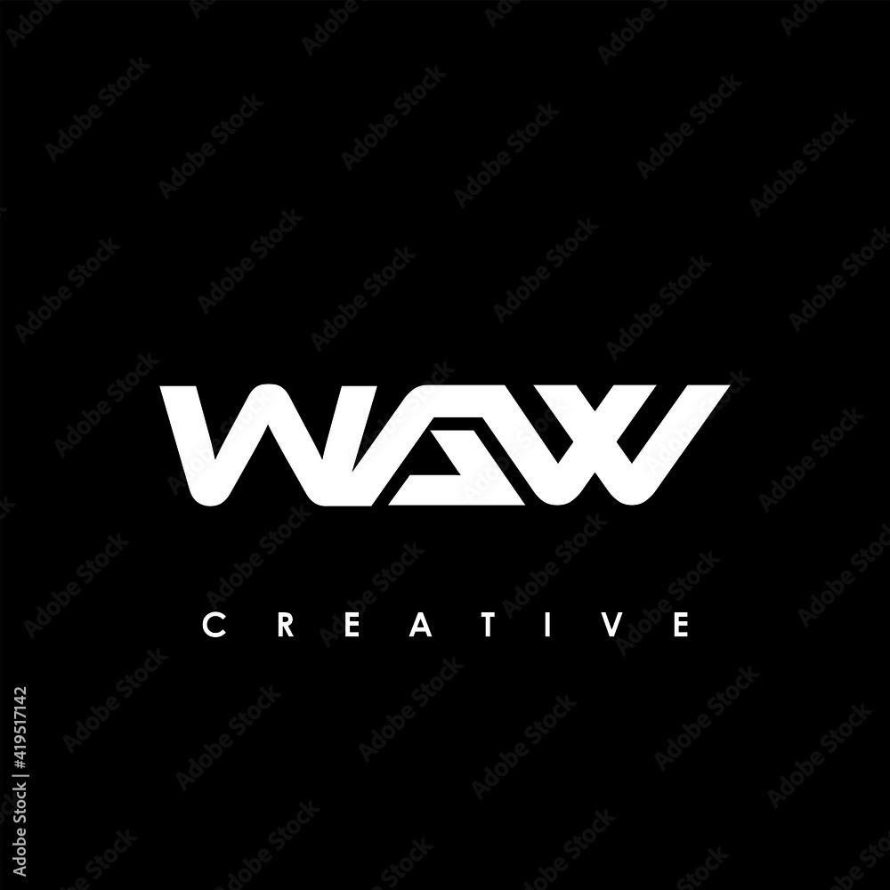 WAW Letter Initial Logo Design Template Vector Illustration