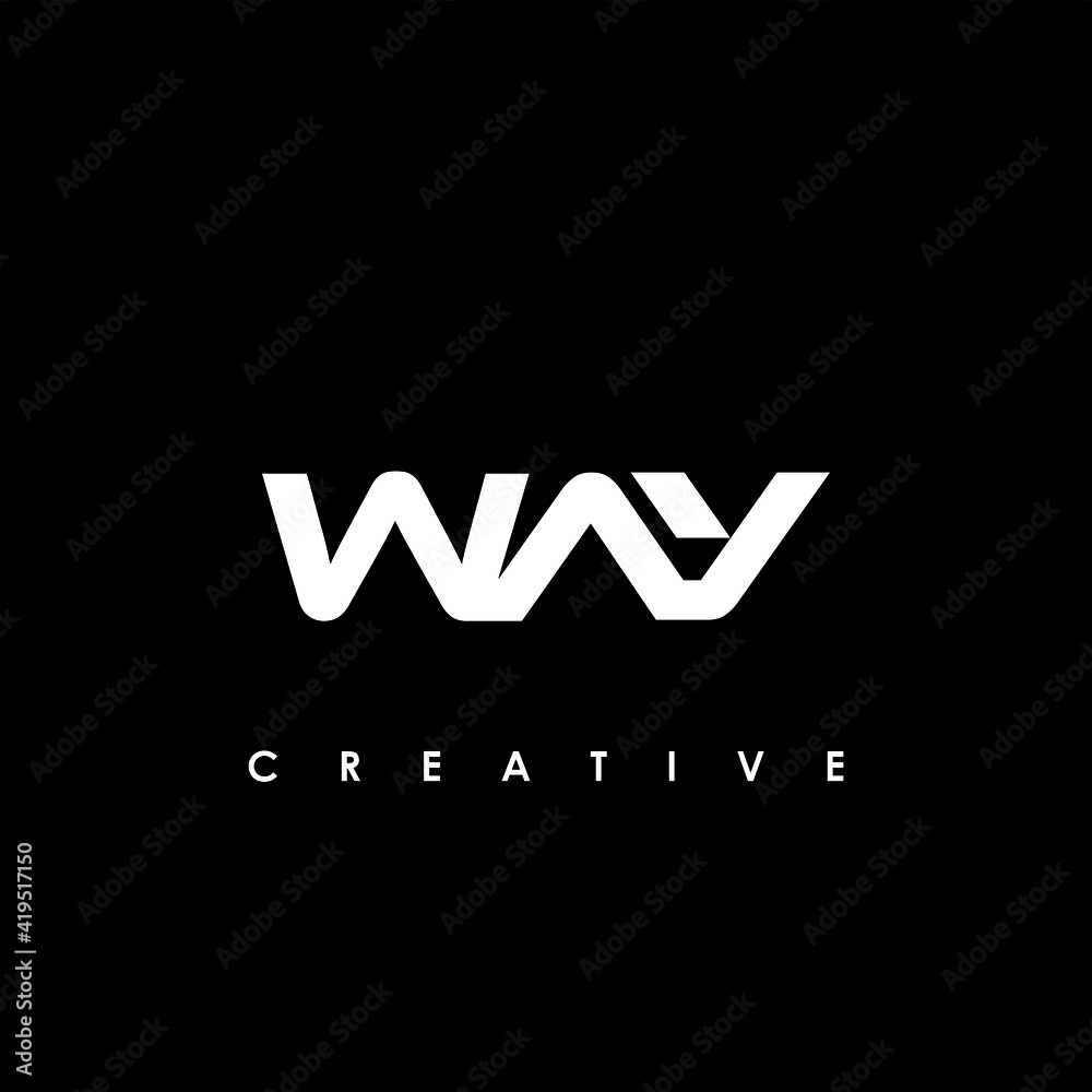 WAY Letter Initial Logo Design Template Vector Illustration