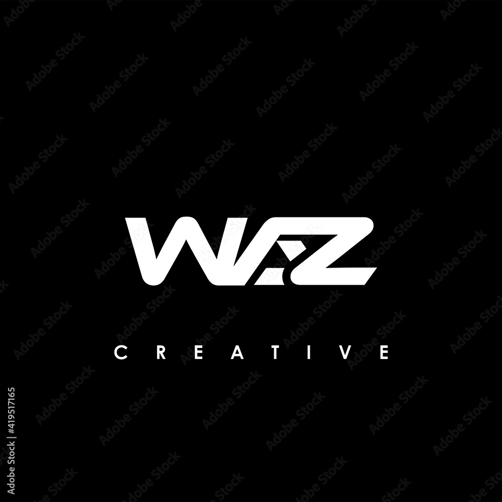 WAZ Letter Initial Logo Design Template Vector Illustration