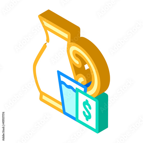 old self-service system isometric icon vector illustration