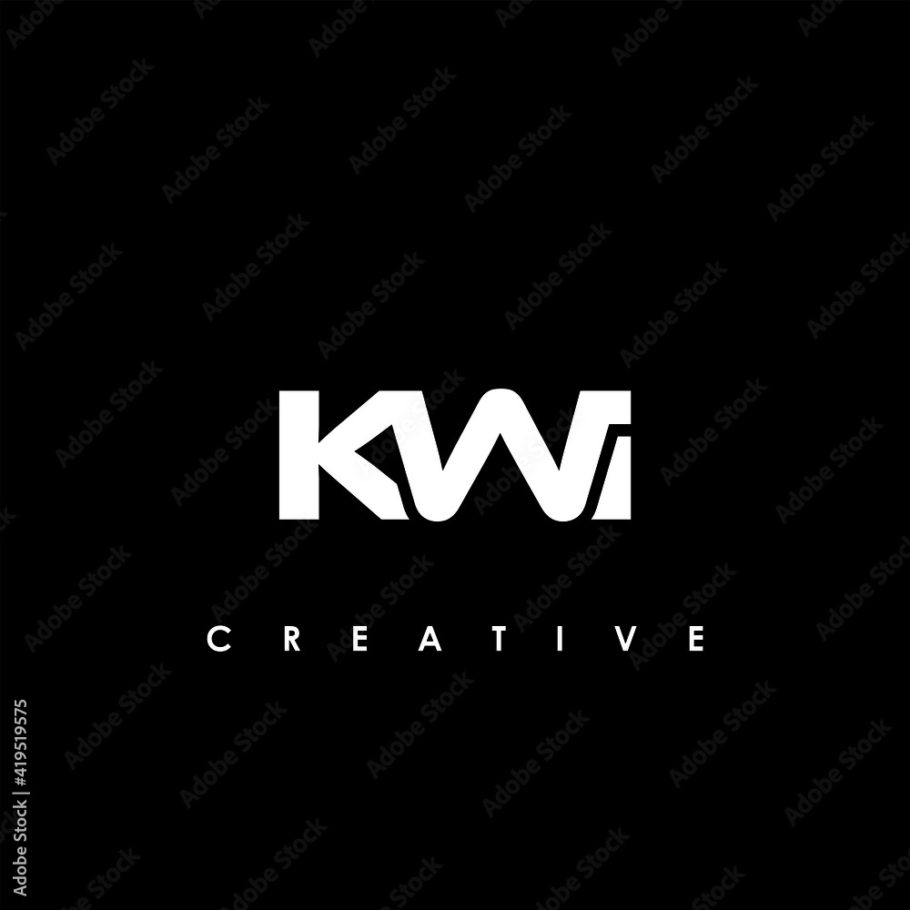 KWI Letter Initial Logo Design Template Vector Illustration
