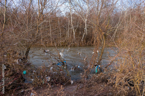 Garbage on river banks