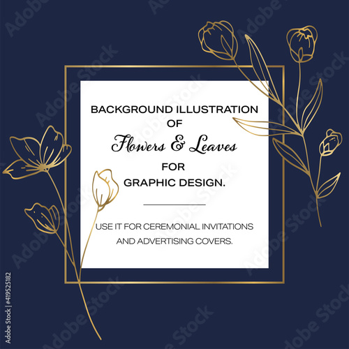 Flower and leaves background design