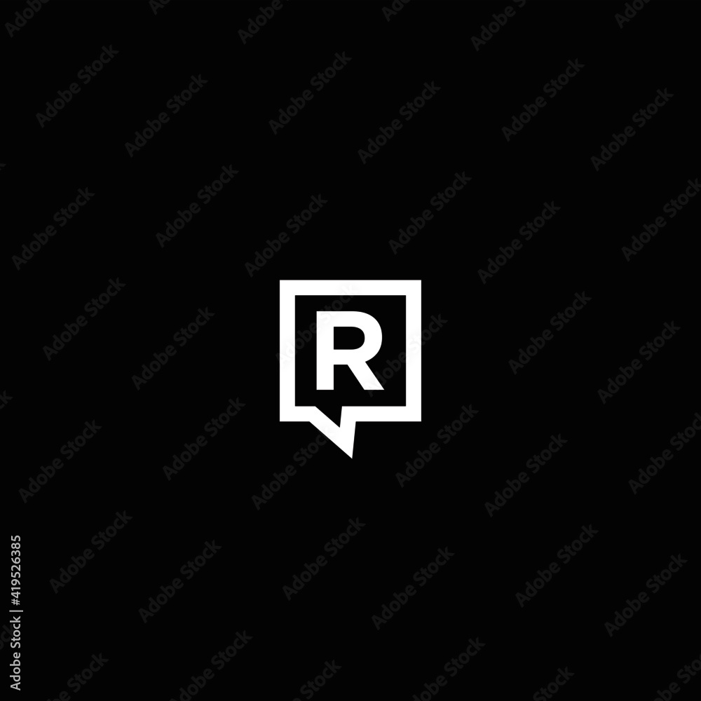 Obraz premium Logo Box R letter logo Design