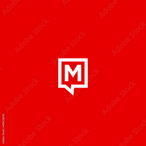  Logo Box M letter logo Design