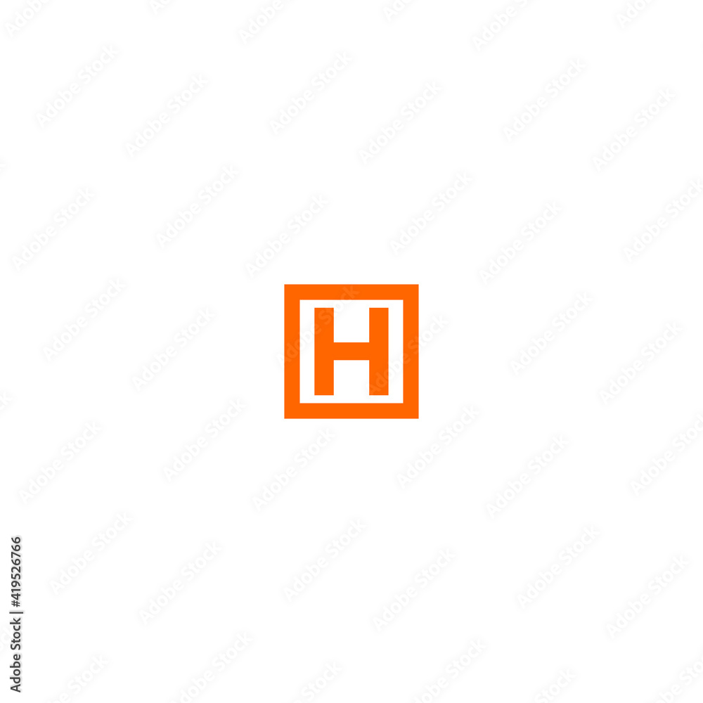  Logo Box H letter logo Design