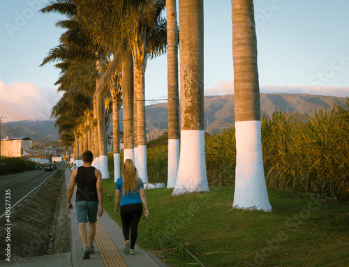 tourists in the city