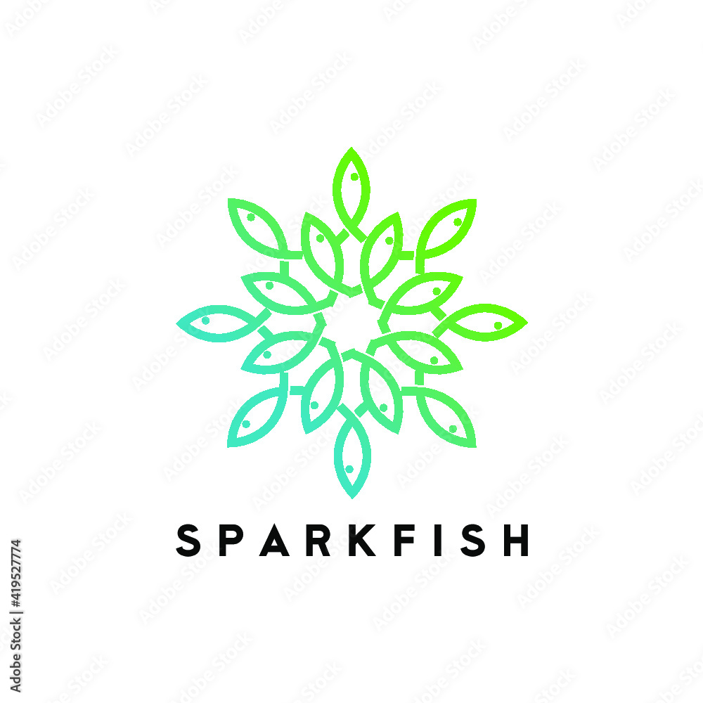 Spark Fishes logo template