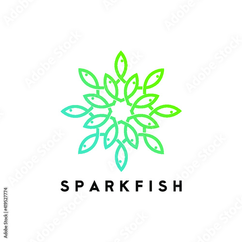 Spark Fishes logo template