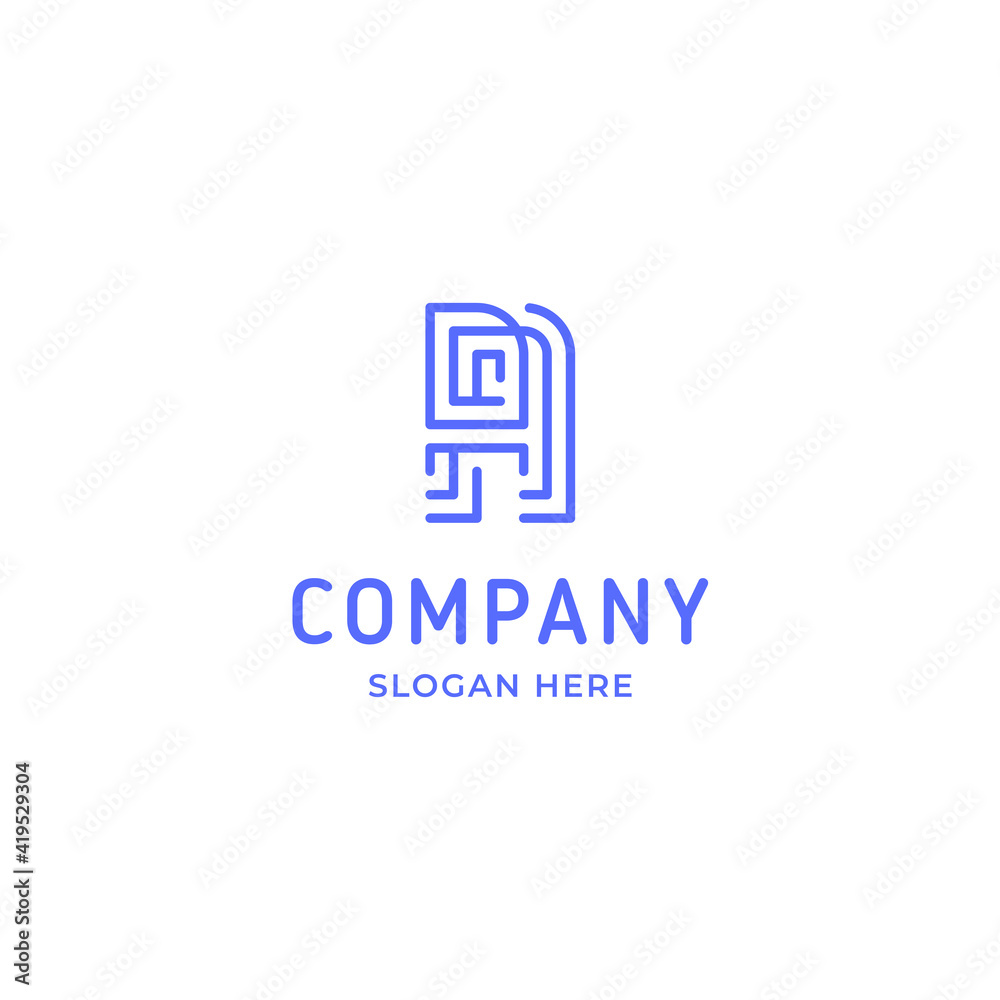Simple and Minimalist Line Art Letter A Logo