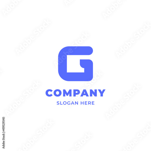 Simple and Minimalist Bold Line Letter G Logo