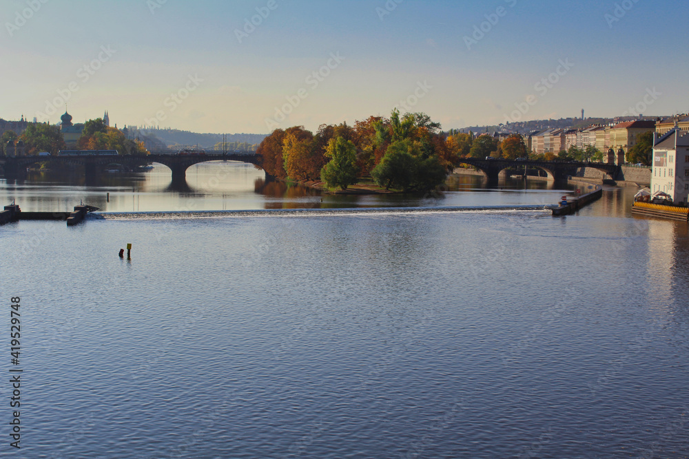 Beautiful river on Prague