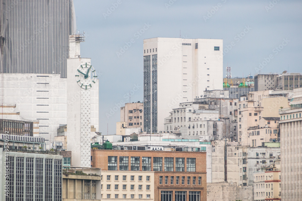 top of some buildings in downtown Rio de Janeiro.