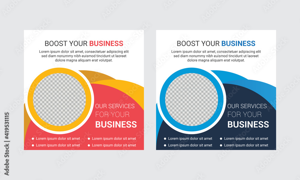 Trendy Social Media Post Design template Trendy Social Media Post Design template