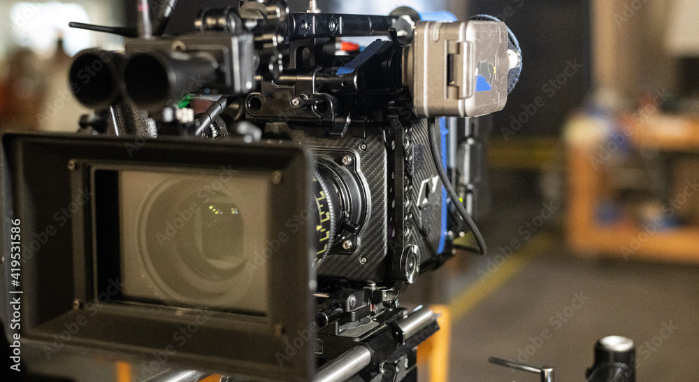 Anamorphic Lens Affixed to a Cinema Camera