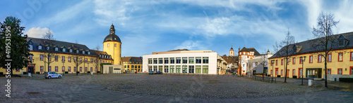 Unterer Schlossplatz in Siegen mit Universitätsbücherei und Hörsaalgebäude photo