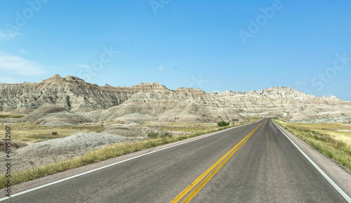 road in Badlands South Dakota
