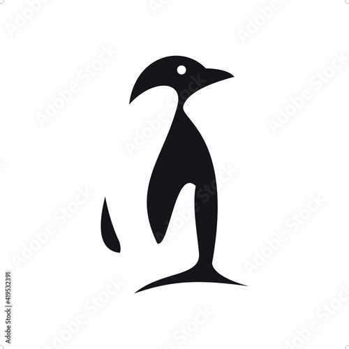 Fotografie, Obraz Simple penguin illustration