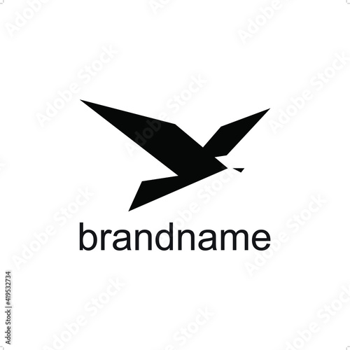Flying bird logo template