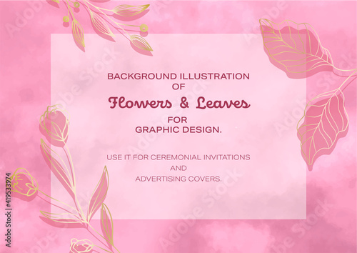Flower and leaves background design
