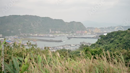 A peaceful view of Badouzi Fishing Harbor. photo