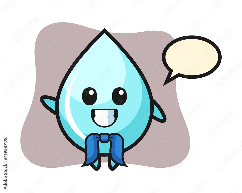 Character mascot of water drop as a sailor man