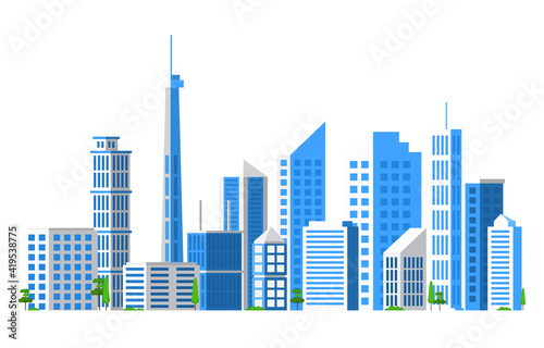 Building Architecture Construction Cityscape Skyline Business Illustration