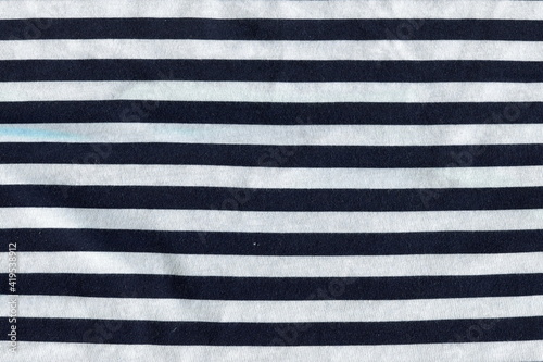 Striped fabric texture, sailor vest. Natural striped fabric background.