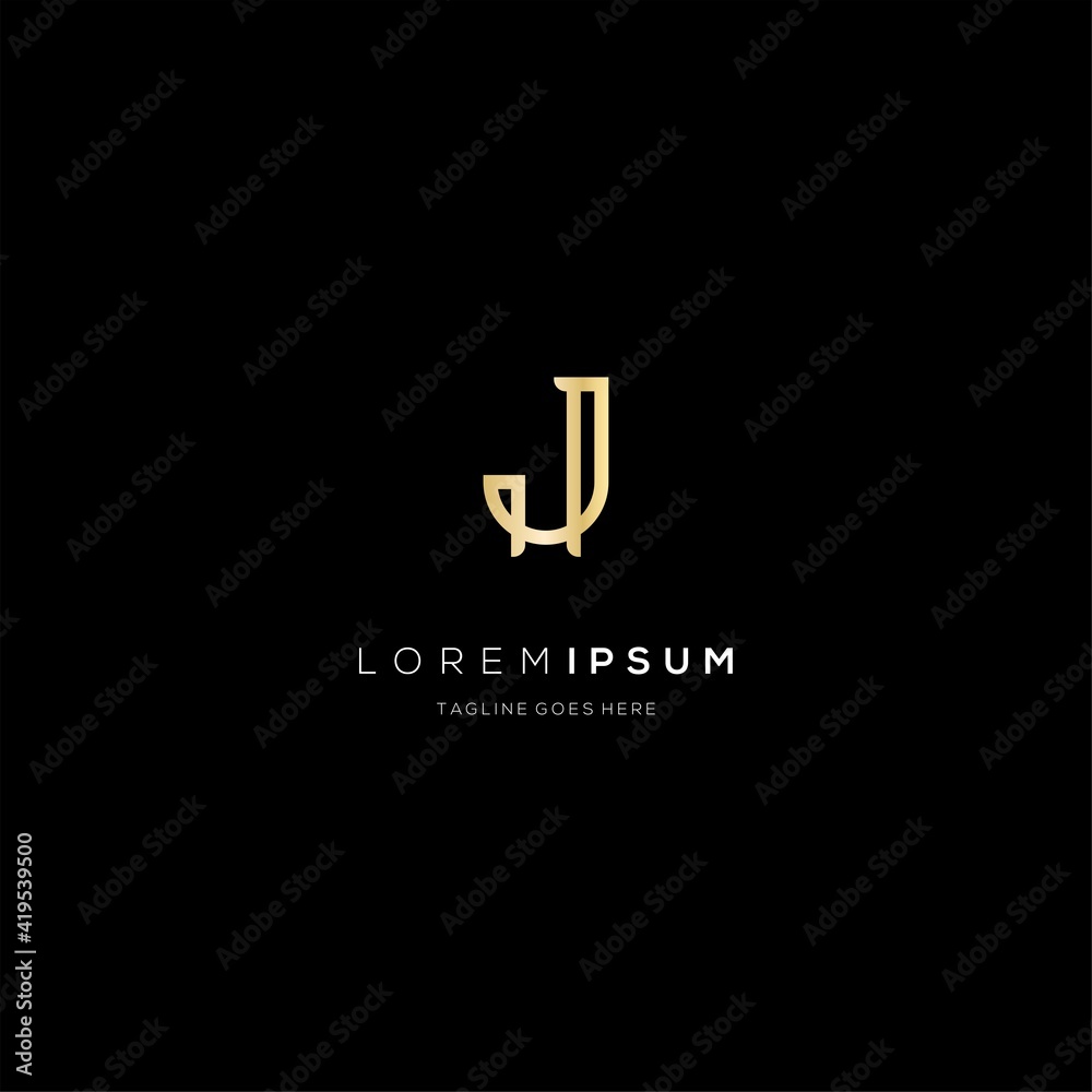 zodiac sign leo, initial Letter J logo design