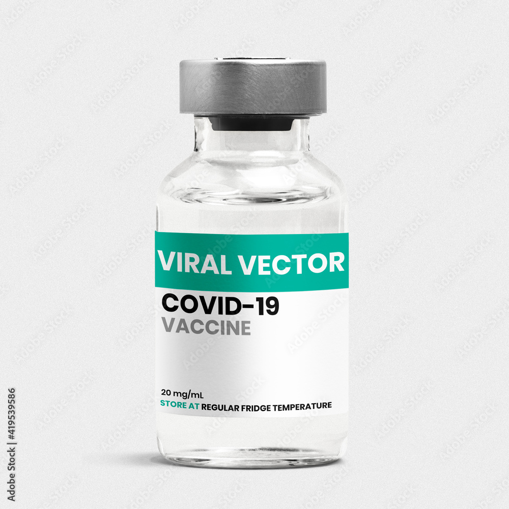 COVID-19 viral vector vaccine injection glass bottle COVID-19 viral vector vaccine injection glass bottle