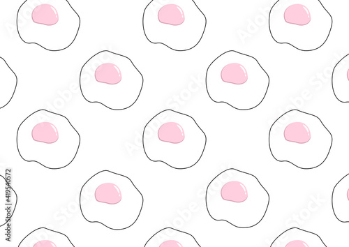 卵イラスト　目玉焼き背景