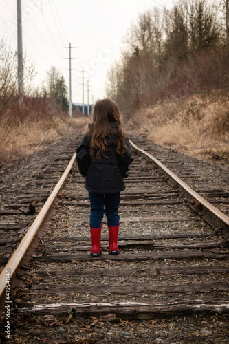child on railway