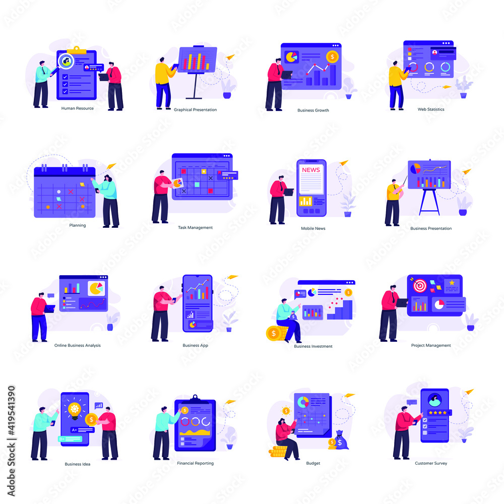 Pack of Business Flat Illustration
Pack of Business Flat Illustration