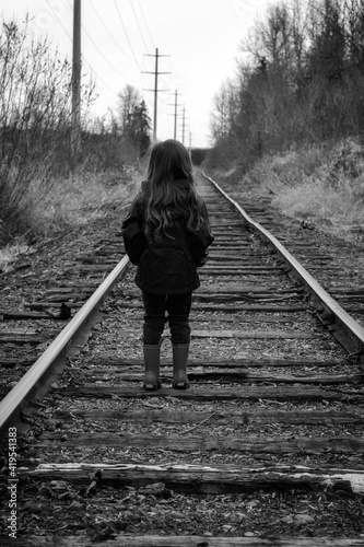person on the railway