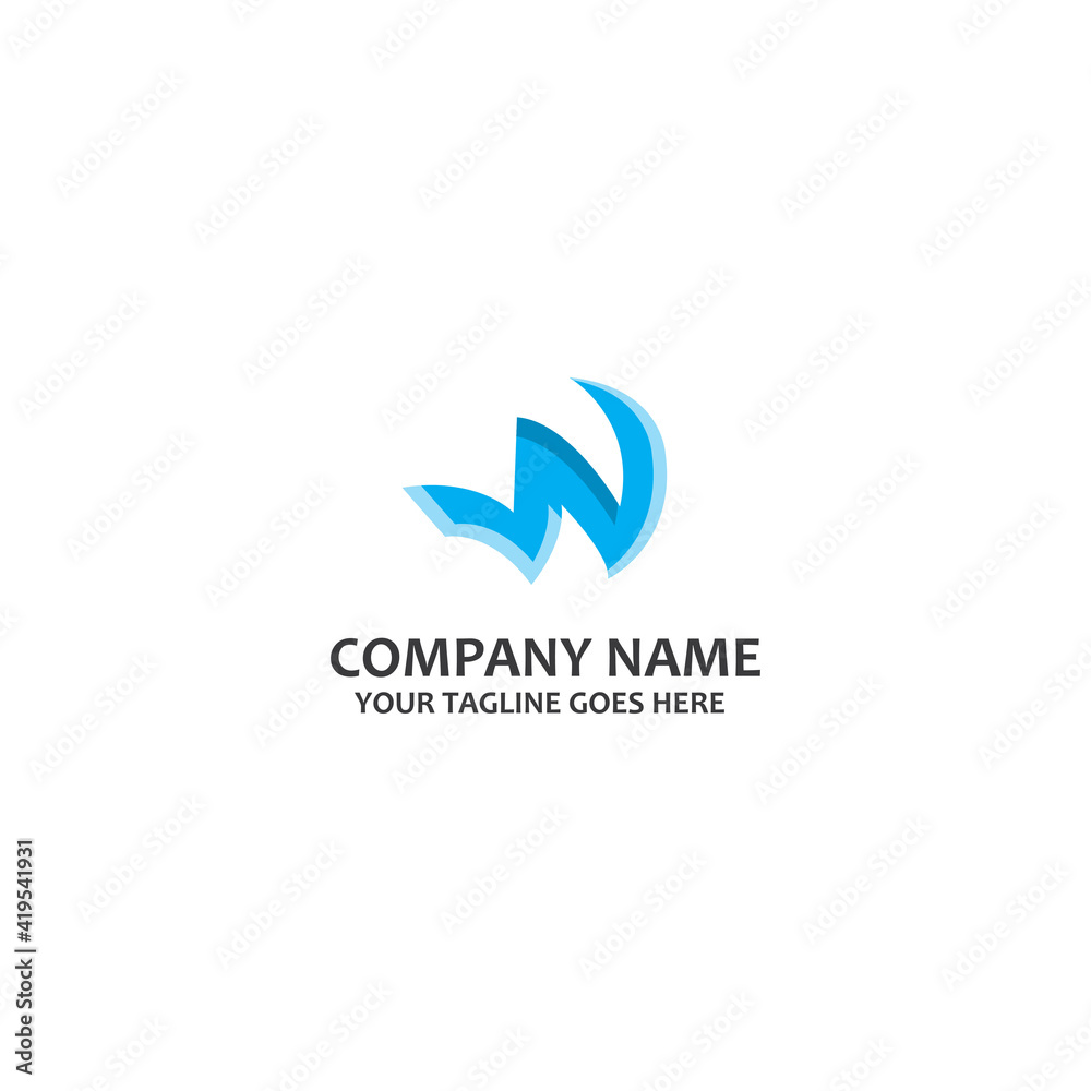 W Letter Logo Template