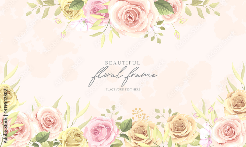 Beautiful background with soft color of roses