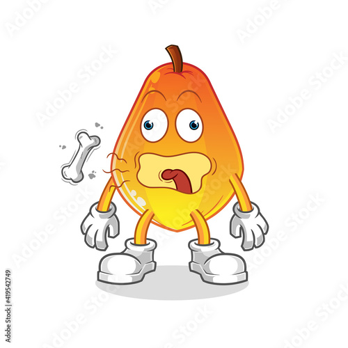 papaya burp mascot. cartoon vector