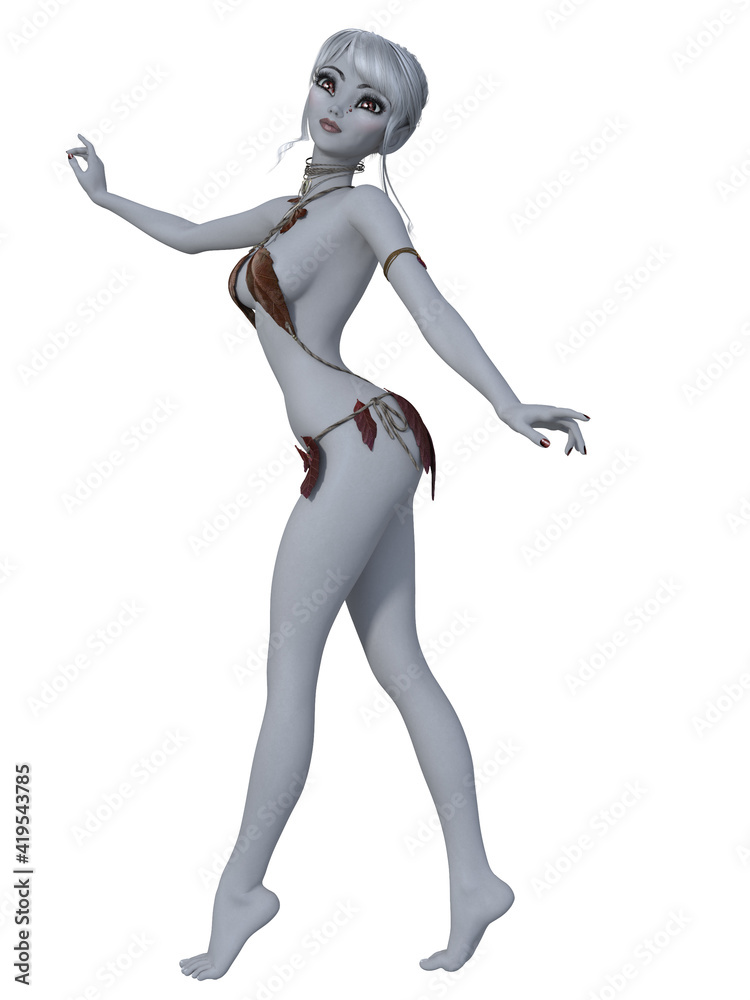 3d illustration of an cute female fairytale figure 3d illustration of an cute female fairytale figure