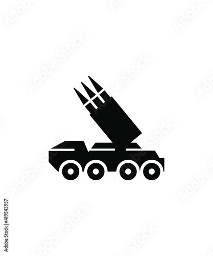 Fotografia missile launcher icon,vector best flat icon.