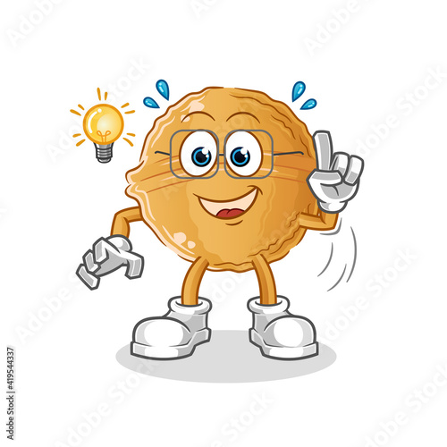 walnut got an idea illustration. character vector
